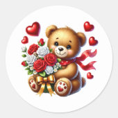 Valentine Teddy Stickers (Vorderseite)