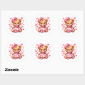 Valentine Teddy Stickers (Blatt)
