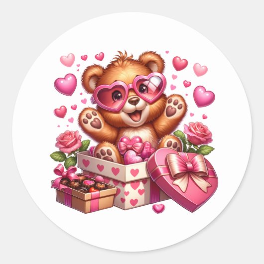 Valentine Teddy Stickers (Vorderseite)