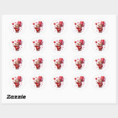 Valentine Teddy Stickers (Blatt)