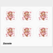 Valentine Teddy Stickers (Blatt)