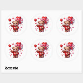 Valentine Teddy Stickers (Blatt)