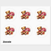 Valentine Teddy Stickers (Blatt)