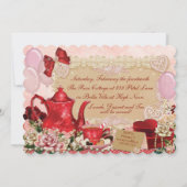 Valentine-Tee-Party Einladungen (Rückseite)