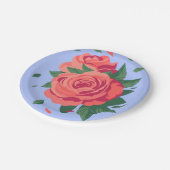 Valentine Teller Rosa Rosen auf Lila (Schrägansicht)