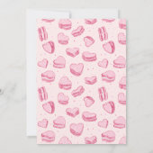 Valentine Theme Pink Hearts Geburtstagsparty Dankeskarte (Rückseite)