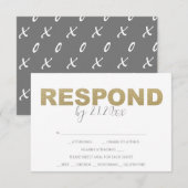 Valentine Theme Reply RSVP Cards Karte (Vorne/Hinten)