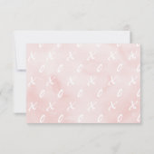 Valentine Theme Watercolor Antwort RSVP Karten (Rückseite)