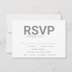 Valentine Theme Watercolor Antwort RSVP Karten
