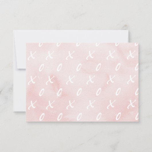 Valentine Theme Watercolor Antwort RSVP Karten (Rückseite)