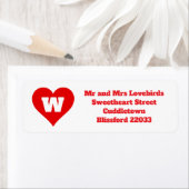 Valentine Themed Address Label (Insitu)
