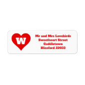 Valentine Themed Address Label (Vorne)