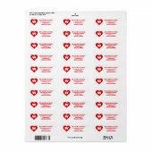 Valentine Themed Address Label (Vorne)