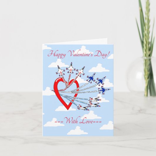 Valentine Thunderbirds Blue Sky Card Karte (Vorderseite)