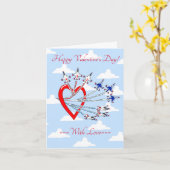 Valentine Thunderbirds Blue Sky Card Karte (Gelbe Blume)