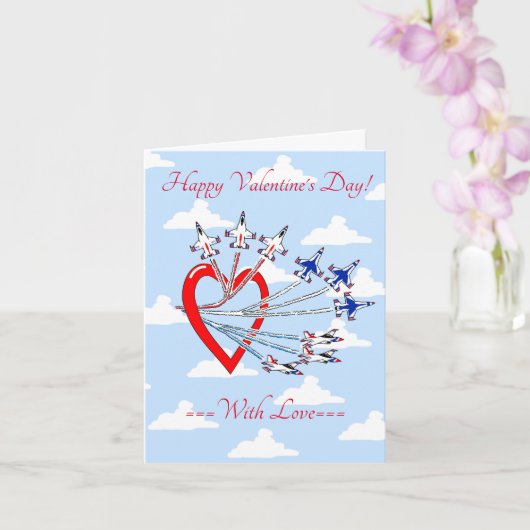 Valentine Thunderbirds Blue Sky Card Karte (Orchidee)