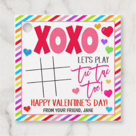 Valentine Tic Tac Toe Gift Tag Geschenkanhänger