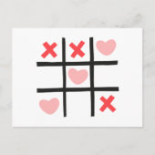 Valentine Tic Tac Toe Postkarte (Vorderseite)