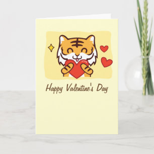 Valentine Tiger Card Feiertagskarte