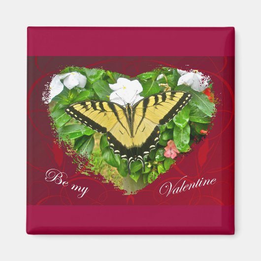 Valentine Tiger Frack Butterfly Items Magnet (Vorne)