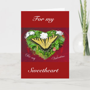 Valentine-Tiger-Frack-Schmetterlings-Einzelteile Feiertagskarte