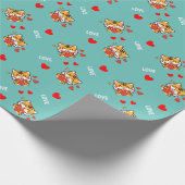 Valentine-Tigerpapier Geschenkpapier (Ecke)