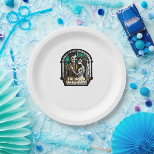 Valentine Till Death Do us Part Classic Pappteller (Party)