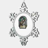Valentine Till Death Do us Part Classic Schneeflocken Zinn-Ornament (Rechts)