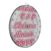 Valentine Tipp: Hakuna Matata Funny Text Art Print Dartscheibe (Vorderseite Links)