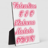 Valentine Tipp: Hakuna Matata Funny Text Art Print Fotoplatte (Seite)