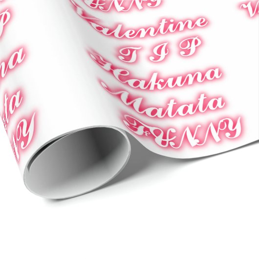 Valentine Tipp: Hakuna Matata Funny Text Art Print Geschenkpapier (Rolleneckpunkt)