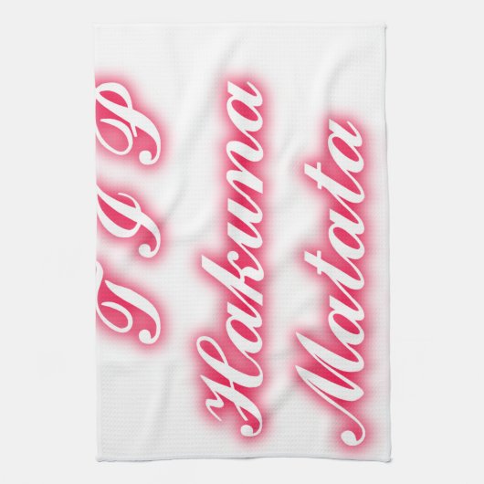 Valentine Tipp: Hakuna Matata Funny Text Art Print Küchentuch (Vertikal)