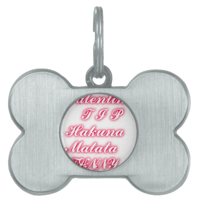 Valentine Tipp: Hakuna Matata Funny Text Art Print Tiermarke (Vorderseite)