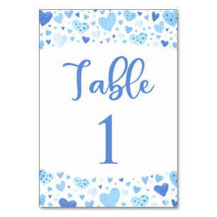 Valentine Tischnummer Card