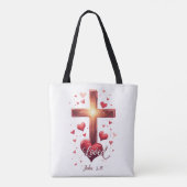 Valentine Tote Bag 'Loved John 3:16' Tasche (Rückseite)