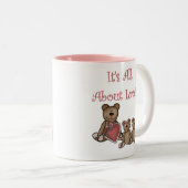 Valentine trägt alle über Liebe Zweifarbige Tasse (VorderseiteRechts)