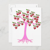 Valentine Tree Feiertagspostkarte (Vorne/Hinten)