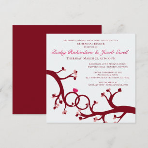 Valentine Tree Ring Probe Abendessen Einladung