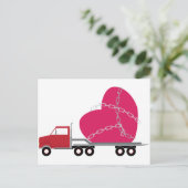Valentine Truck Postkarte (Stehend Vorderseite)