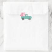 Valentine Truck Runder Aufkleber (Tasche)