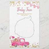 Valentine Truck Sweetheart Baby Face Card (Vorderseite)