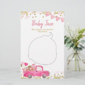 Valentine Truck Sweetheart Baby Face Card (Stehend Vorderseite)
