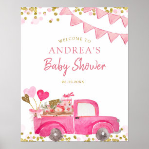Valentine Truck Sweetheart Begrüßungszeichen Poster