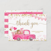 Valentine Truck Sweetheart Dankeschön Karte (Vorne/Hinten)