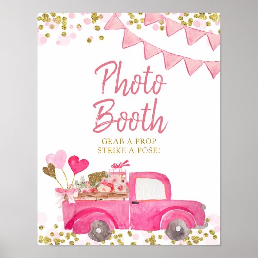 Valentine Truck Sweetheart Foto Booth Poster (Vorne)