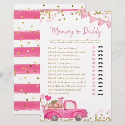 Valentine Truck Sweetheart Mommy oder Daddy (Vorne/Hinten)