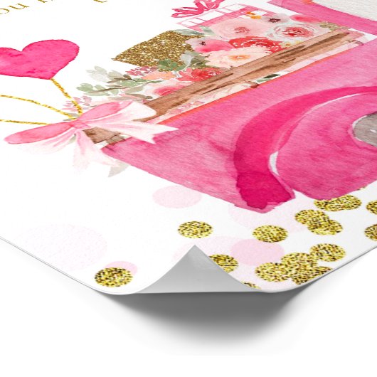 Valentine Truck Sweetheart Sage kein Baby Poster (Ecke)