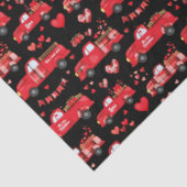 Valentine Trucks auf schwarz Seidenpapier (Ausschnitt)