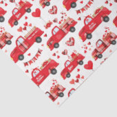 Valentine Trucks auf Weiß Seidenpapier (Ausschnitt)