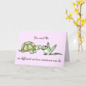 Valentine Turtle and Frosch Karte (Gelbe Blume)